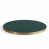 Plateau de table bistrot tradition couleur Vert, chants dorés en PVC. Bistromania qualité Professionnelle CHR