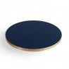 Plateau de table bistrot tradition couleur Bleu Marine, chants dorés PVC. Bistromania qualité CHR Professionnelle