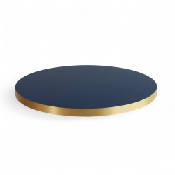 Plateau de table bistrot tradition couleur Bleu Marine, chants dorés PVC. Bistromania qualité CHR Professionnelle