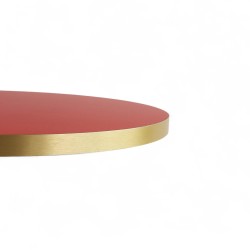 Plateau de table bistrot tradition couleur Rouge, chants dorés PVC bistromania qualité chr Professionnelle