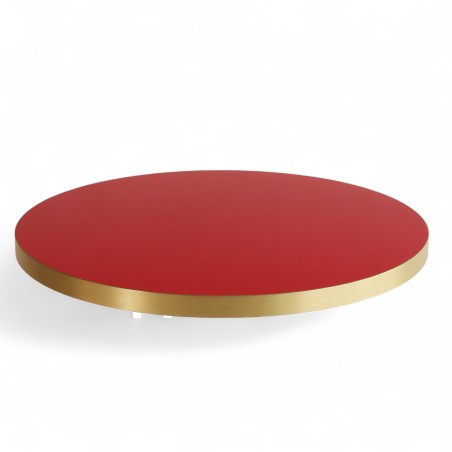 Plateau de table bistrot tradition couleur Rouge, chants dorés PVC bistromania qualité chr Professionnelle Plateau de table bistrot tradition couleur Rouge, chants dorés PVC bistromania qualité chr Professionnelle