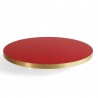 Plateau de table bistrot tradition couleur Rouge, chants dorés PVC bistromania qualité chr Professionnelle