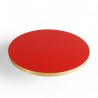 Plateau de table bistrot tradition couleur Rouge, chants dorés PVC bistromania qualité chr Professionnelle