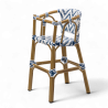 chaise pour bébé de terrasse restaurant Bistromania tressage bleu blanc extérieur ALMA