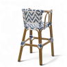 chaise pour bébé de terrasse restaurant Bistromania tressage bleu blanc extérieur ALMA