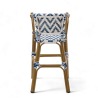Chaise haute bébé ALMA - Tressage Bleu et Blanc
