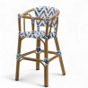chaise pour bébé de terrasse restaurant Bistromania tressage bleu blanc extérieur ALMA