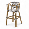 chaise pour bébé de terrasse restaurant Bistromania tressage noir blanc extérieur ALMA