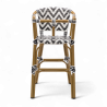 chaise pour bébé de terrasse bistrot Bistromania tressage noir blanc extérieur ALMA