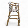 chaise pour bébé de terrasse café Bistromania tressage noir blanc extérieur ALMA