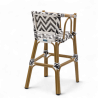 chaise pour bébé de terrasse bistrot Bistromania tressage noir blanc extérieur ALMA