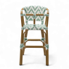 chaise pour bébé de terrasse bistrot Bistromania tressage vert clair blanc extérieur ALMA