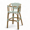 chaise pour bébé de terrasse restaurant Bistromania tressage vert clair blanc extérieur ALMA