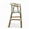 chaise pour bébé de terrasse brasserie Bistromania tressage vert clair blanc extérieur ALMA