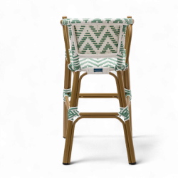 chaise pour bébé de terrasse restaurant Bistromania tressage vert clair blanc extérieur ALMA