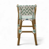 chaise pour bébé de terrasse restaurant Bistromania tressage vert clair blanc extérieur ALMA