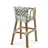 chaise pour bébé de terrasse restaurant Bistromania tressage vert foncé blanc extérieur ALMA