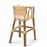 chaise pour bébé de terrasse restaurant Bistromania tressage jaune blanc extérieur ALMA