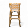 chaise pour bébé de terrasse bistrot Bistromania tressage jaune blanc extérieur ALMA