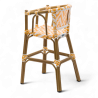 chaise pour bébé de terrasse café Bistromania tressage jaune blanc extérieur ALMA