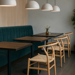 chaise d'intérieur Oslo bois assise tressé décoration scandivave