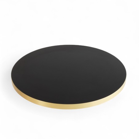Plateau de table bistrot tradition couleur Noir, chants pvc qualité professionnelle Bistromania chants dorés Plateau de table bistrot tradition couleur Noir, chants pvc qualité professionnelle Bistromania chants dorés