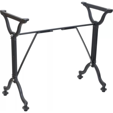 Pied de table latéral BISTROT. Grand pied de table brasserie en fonte noir.