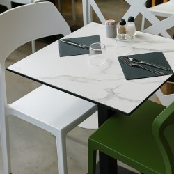 plateau de table compact HPL 12mm stratifié marbre pour restaurant chr