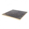 Plateau de table de terrasse carré en stratifié imitation marbre noir SIENNA et cadre laiton