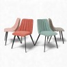 quatre chaises MILAN tissu confortable coloré
