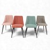 4 Chaises Milan en tissu coloré et confortable