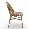 chaise de terrasse parisienne rotin BOURBON, de couleur Marron, crème et beige. Mobilier de qualité professionnelle.
