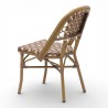 chaise de terrasse parisienne rotin BOURBON, de couleur Marron, crème et beige. Mobilier de qualité professionnelle.