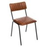 chaise en en cuir et métal pas cher. chaise CHR empilable intérieur en cuir