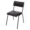 Chaise en cuir RETRO - Noir - structure métal - design industriel dario atmosphera - chaise restaurant