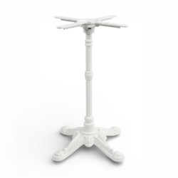 pied de table bistrot MONCEAU en fonte blanc 4 branches pattes de lion. Pied de table central bistrot café parisien