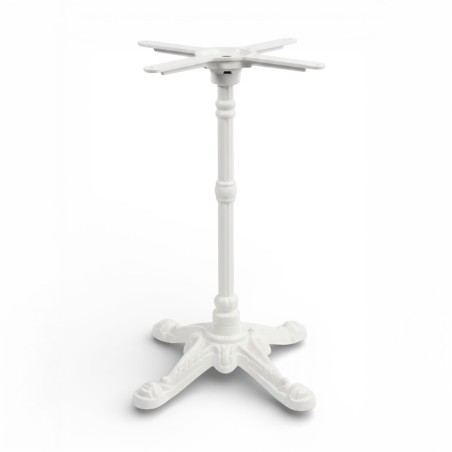 pied de table bistrot MONCEAU en fonte blanc 4 branches pattes de lion. Pied de table central bistrot café parisien