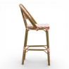 Chaise de bar ALMA - Tressage Orange et Blanc