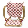 fauteuil de terrasse st germain tressage rouge blanc design rotin