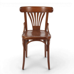 chaise de bistrot parisien en bois noisette HALLES esprit thonet chaise chr