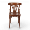 chaise de bistrot parisien en bois noisette HALLES esprit thonet chaise chr