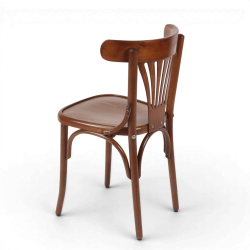 chaise de bistrot parisien en bois noisette HALLES esprit thonet chaise chr