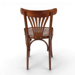 chaise de bistrot parisien en bois noisette HALLES esprit thonet chaise chr