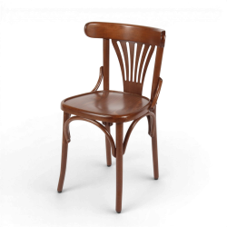 chaise de bistrot parisien en bois noisette HALLES esprit thonet chaise chr
